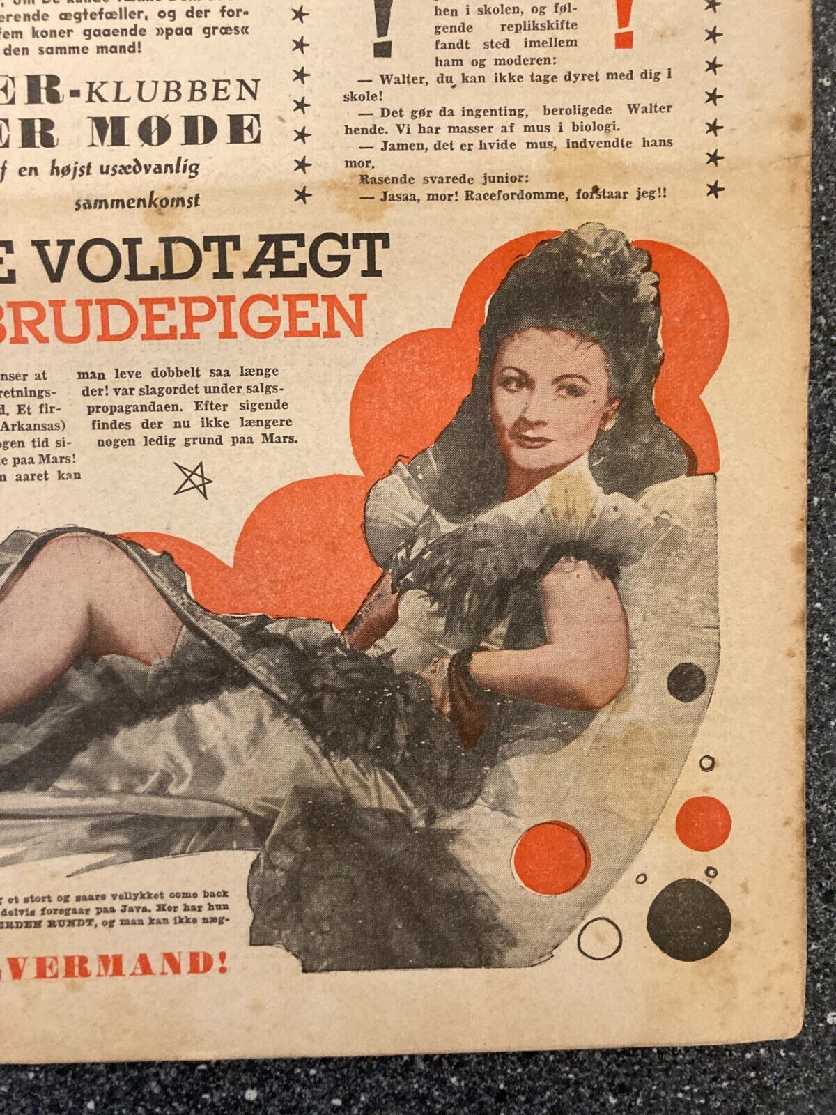 Margaret Lockwood Miss Leonore Striptease Danish Magazine 1955 "Verden Rundt"