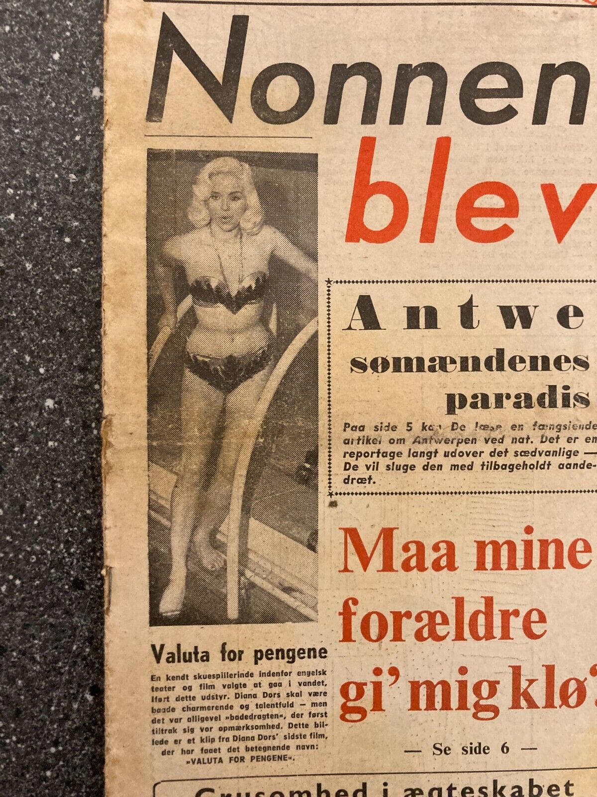 Marilyn Monroe Back Cover Esther Williams Danish Magazine 1955 "Verden Rundt"