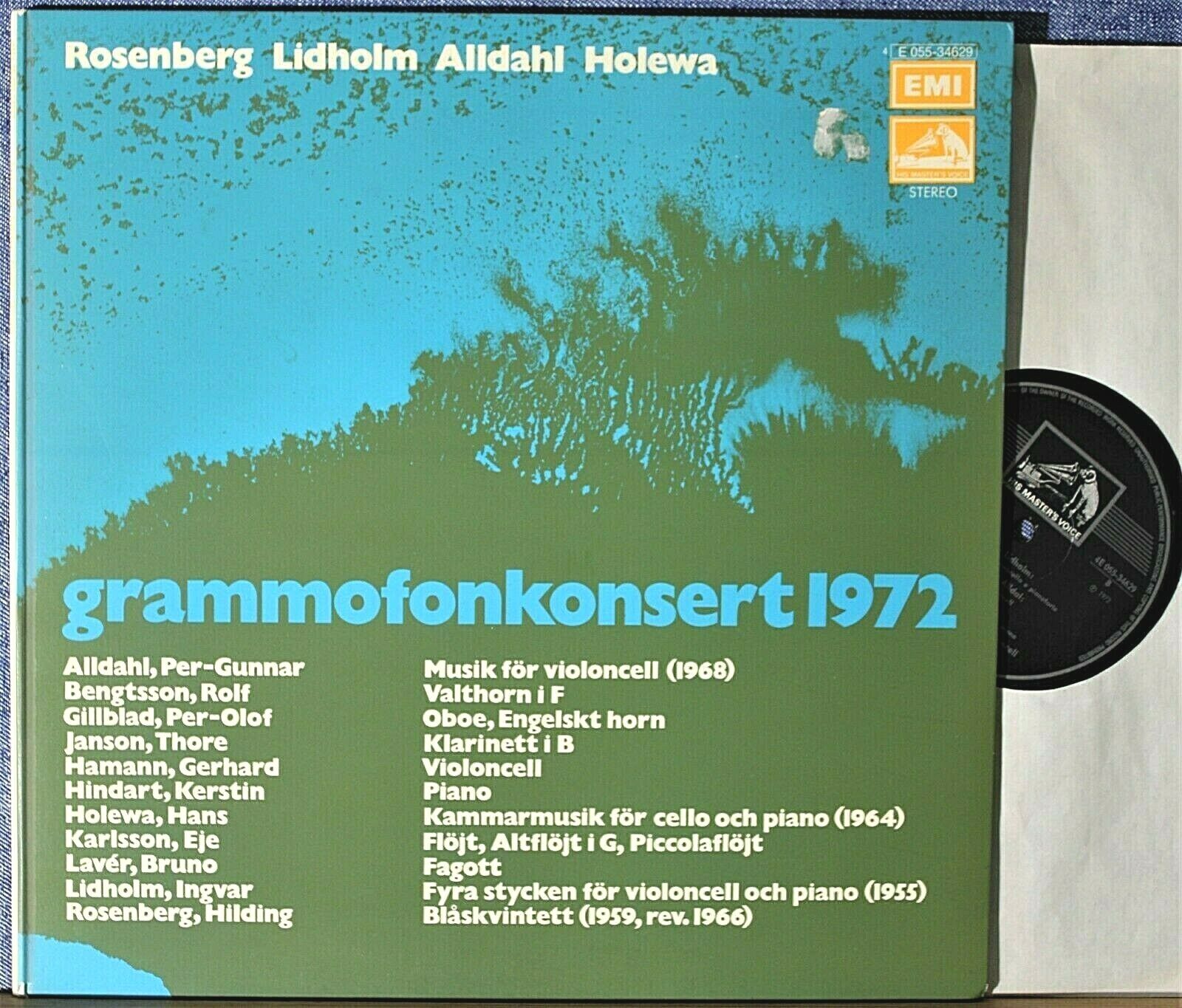 Hamann; etc Lidholm + Holewa (Cello  piano) + Rosenberg EMI 055-34629 NM