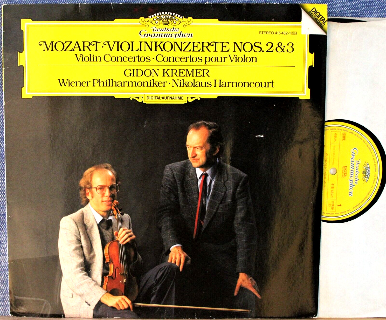 Kremer; Harnoncourt Mozart (Violin concertos 2 + 3) DGG 415 482 dig NM