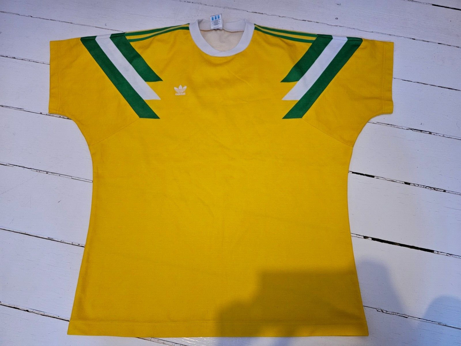 Vintage Adidas template soccer football jersey maillot shirt Large camiseta