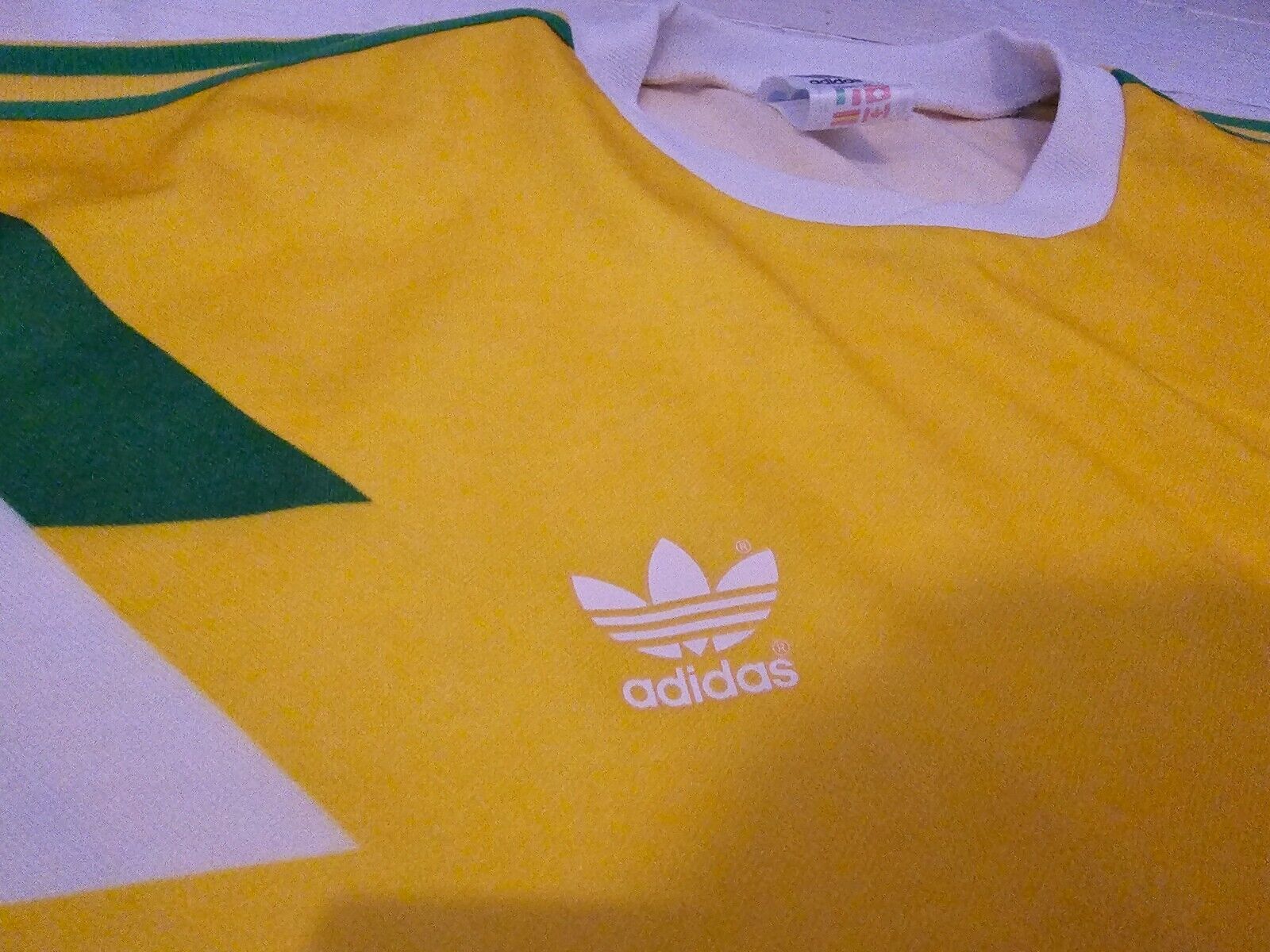 Vintage Adidas template soccer football jersey maillot shirt Large camiseta