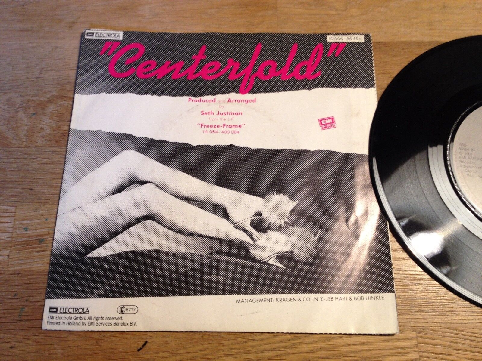 THE J GEILS BAND "CENTERFOLD / RAGE IN THE CAGE" 1981 EMI AMERICA DUTCH USED***