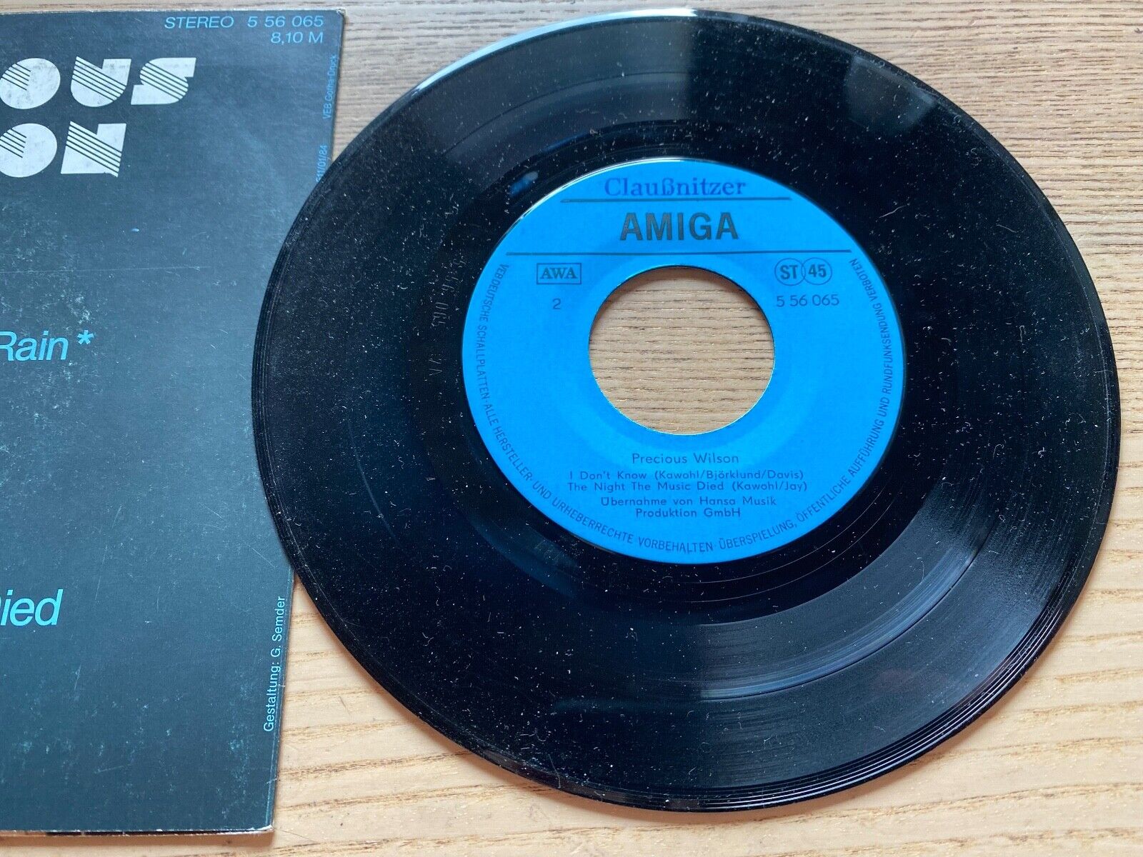 PRECIOUS WILSON "CRY TO ME / I CAN´T STAND" 1984 AMIGA EAST GERMAN 4 TRACK AWA 7