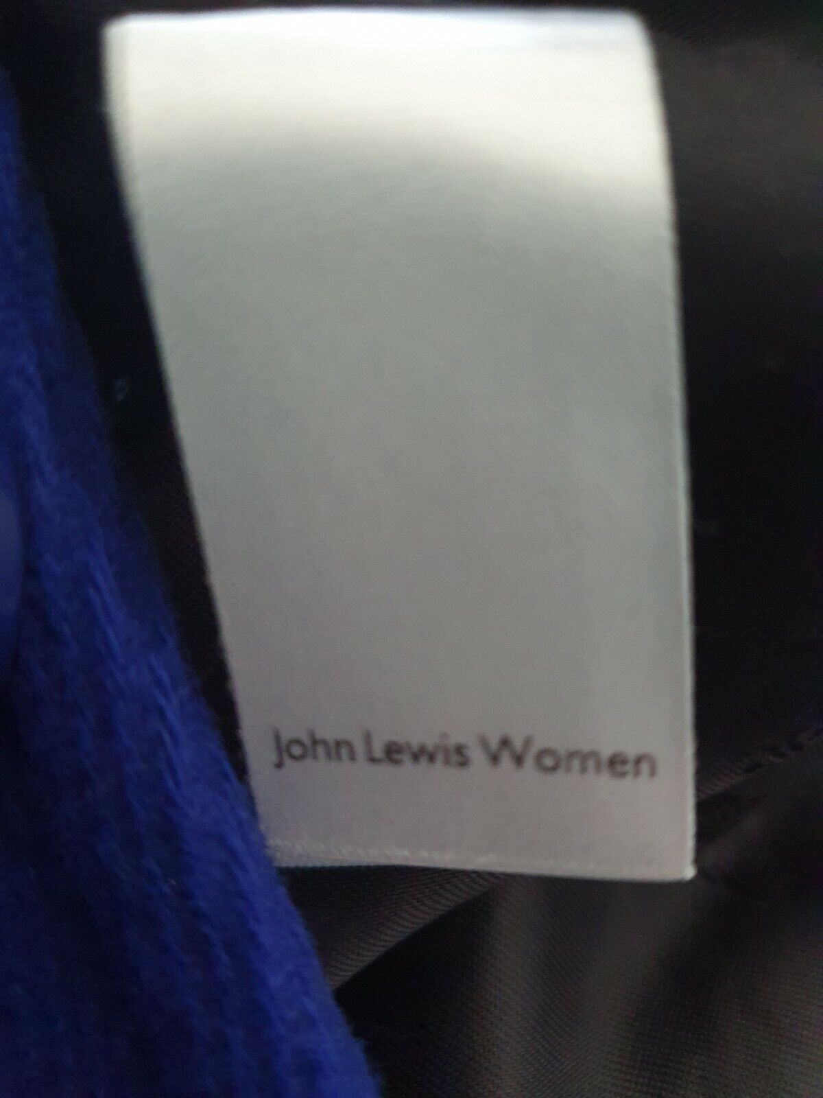 John Lewis royal blue wool buttons coat