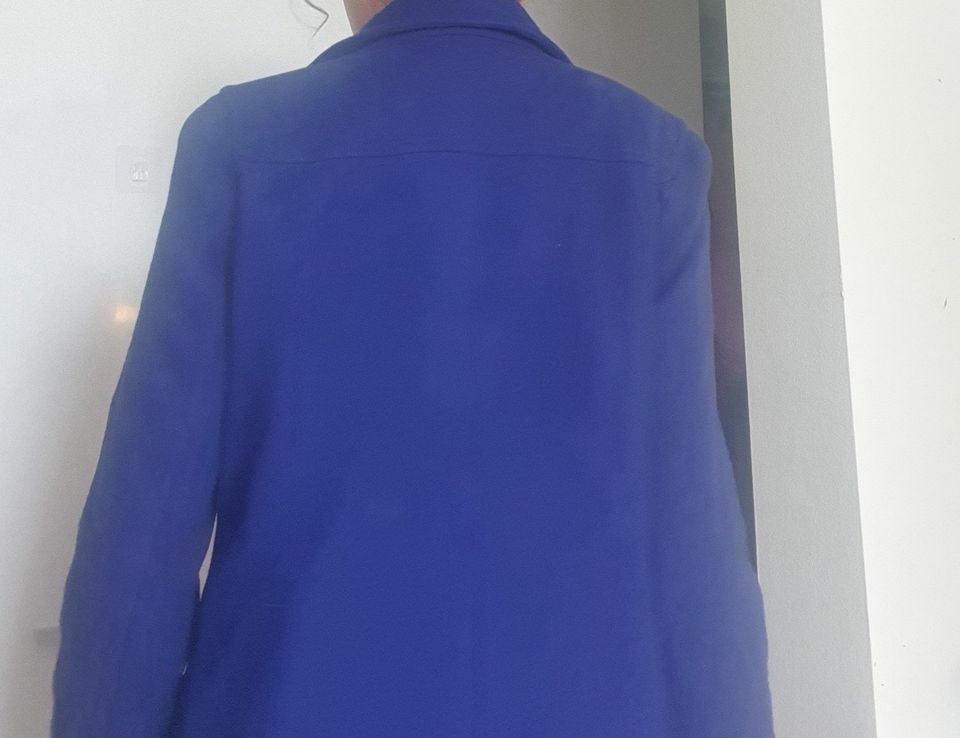 John Lewis royal blue wool buttons coat