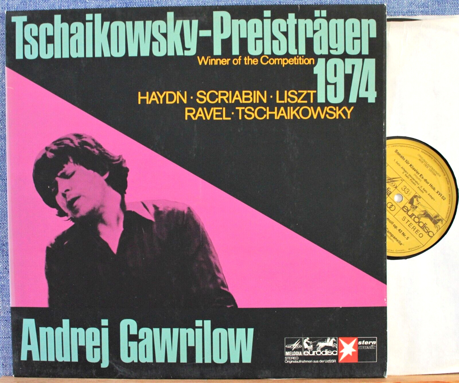 Gavrilov Haydn (sonata 52) + Liszt Scriabin Ravel etc Eurodisc 87 084 NM