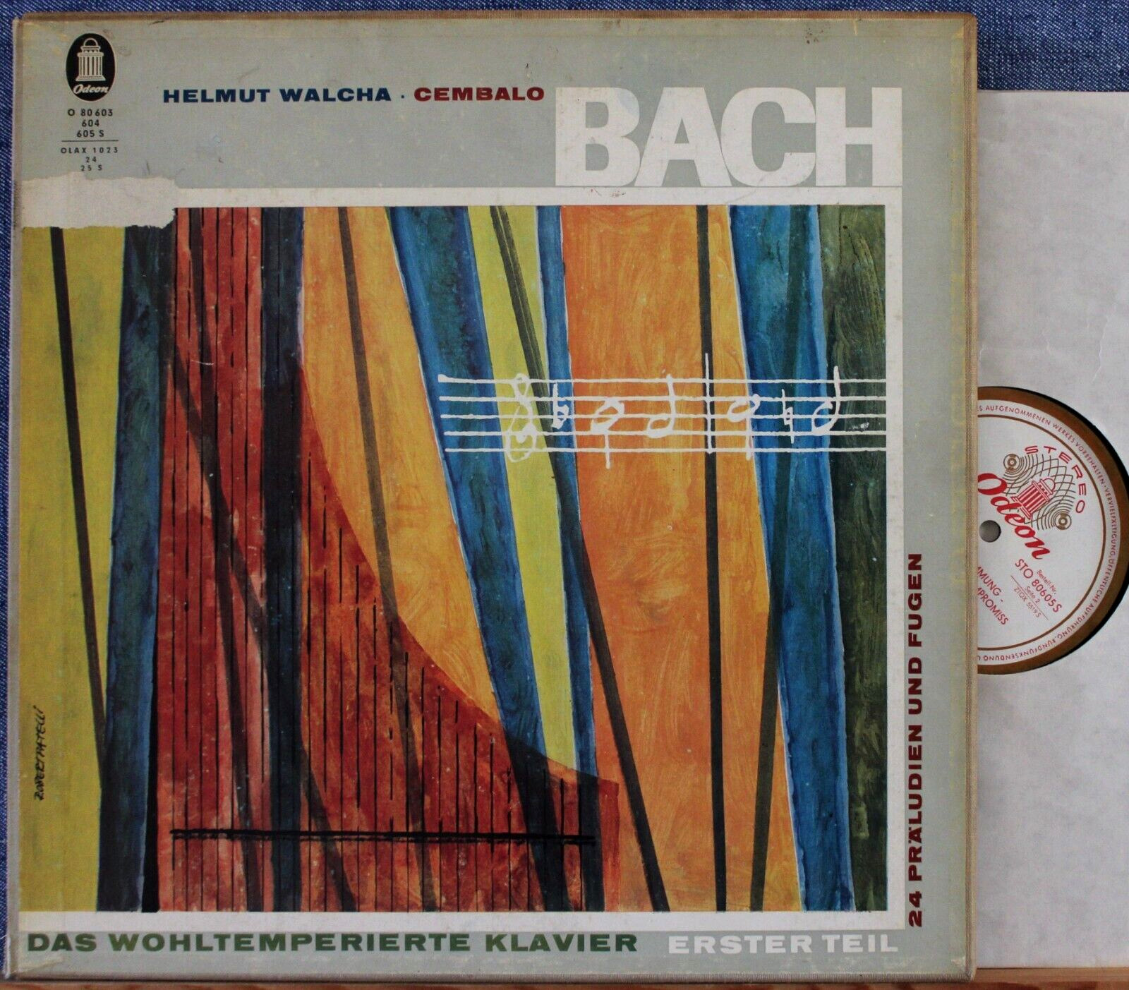 Walcha Bach (Wohltemperiertes Klavier I) Odeon STO 80 603-5 (3) Box NM