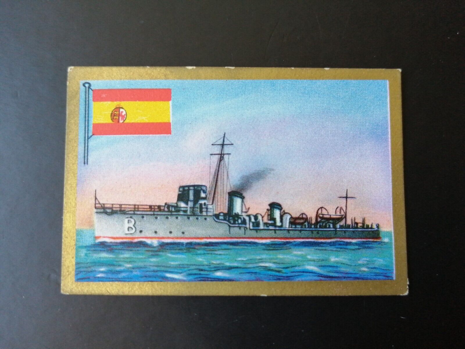 German SABA tobacco ship trading card 1931-33No 223"Bustamente" Spain