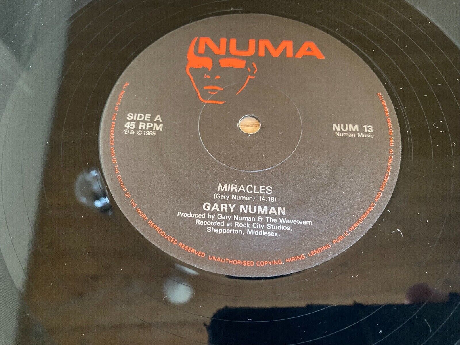 GARY NUMAN "MIRACLES / THE FEAR" 1985 12" MAXI SINGLE 12 UK NUM 13 RARE SCARCE