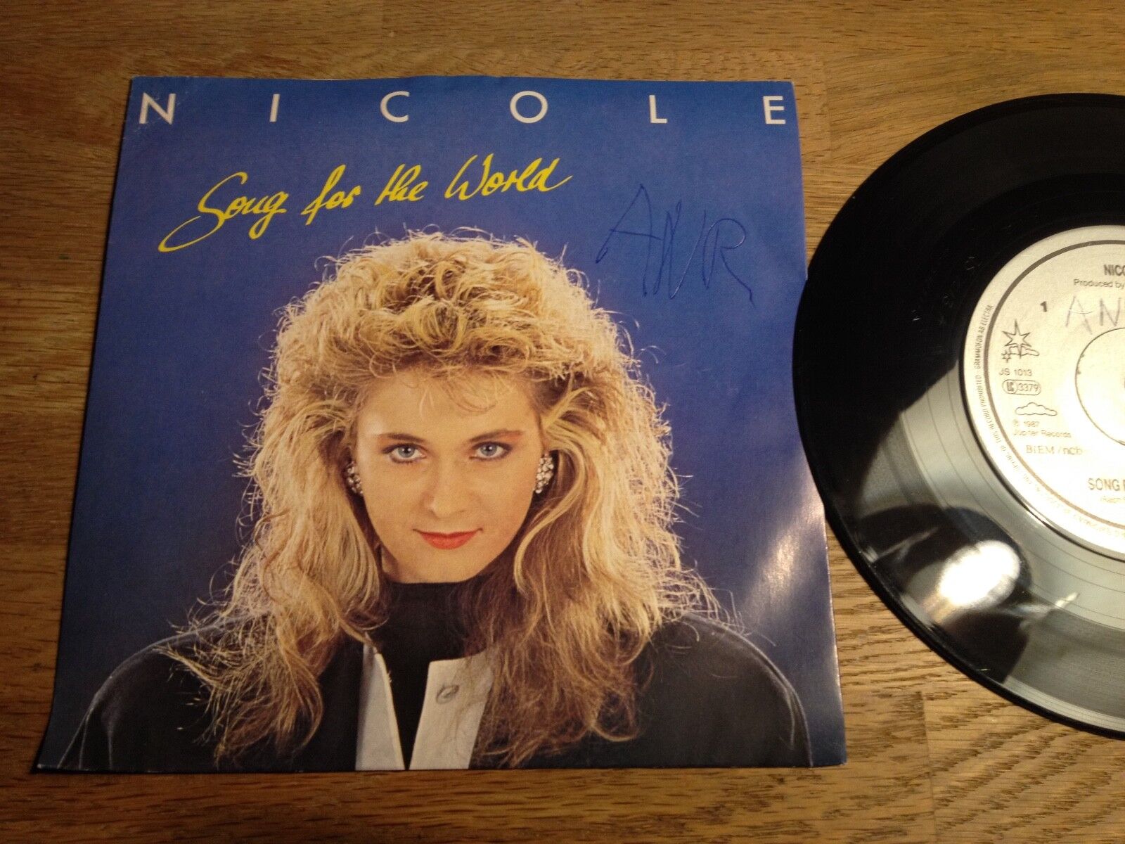 NICOLE "SONG FOR THE WORLD" SWEDISH PROMO 1987 SINGLE NCB SCANDINAVIA EUROVISION