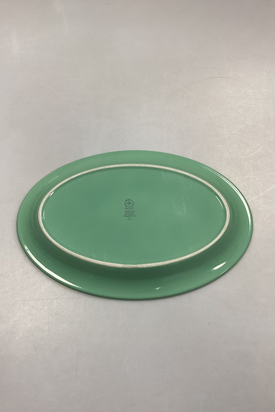 Royal Copenhagen Ursula oval Plate in Light Green No 624