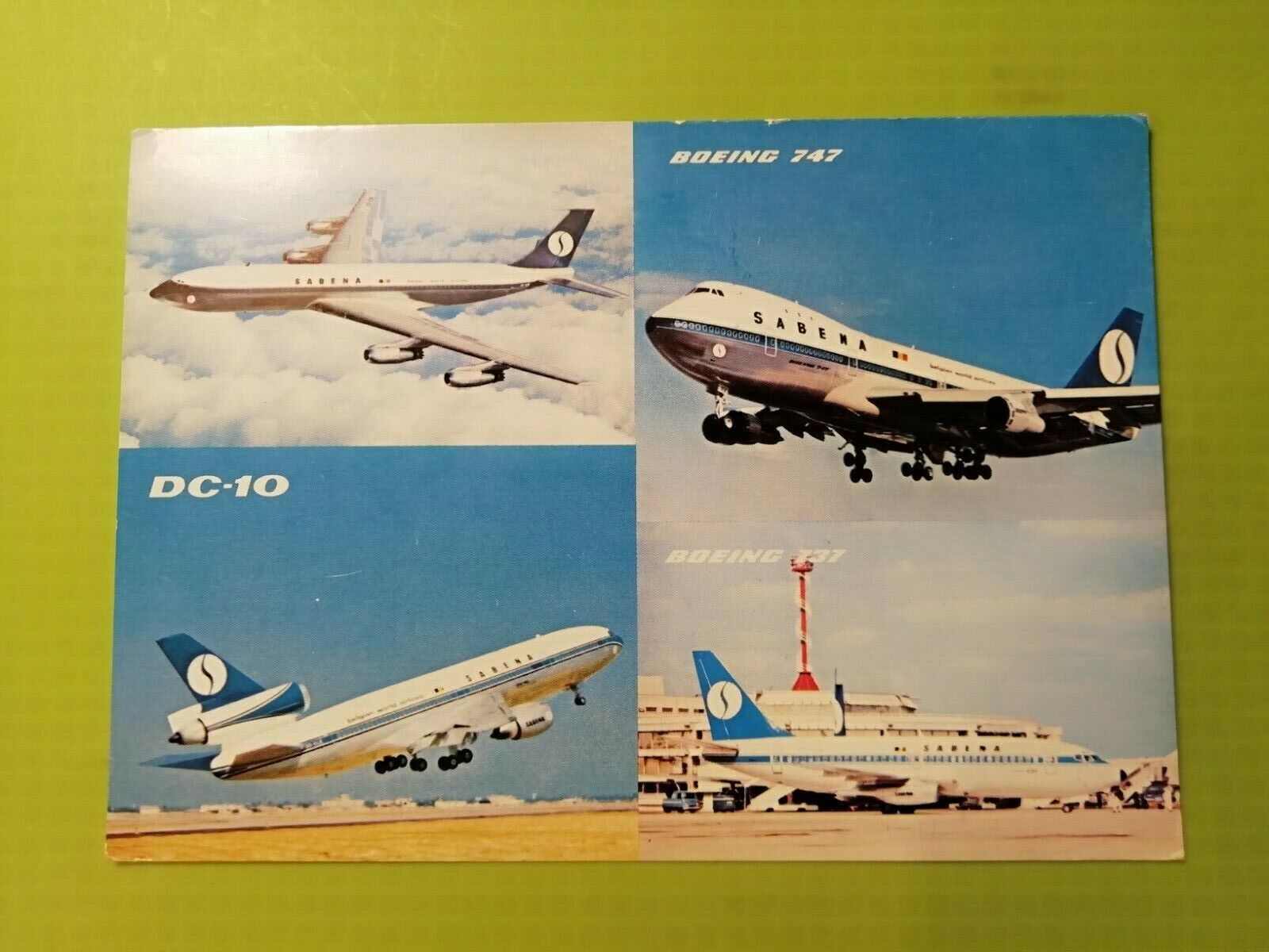 Aviation postcardSABENA Belgium Unposted