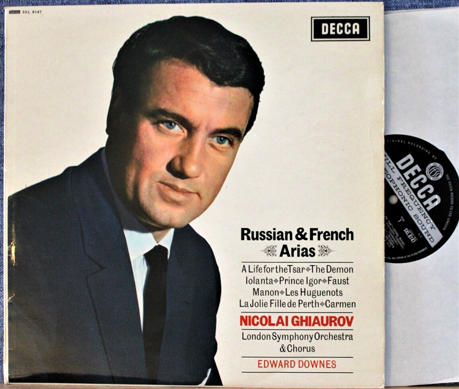 Ghiaurov; Downes Russian and French Arias Decca SXL 6147 wb NM(-)