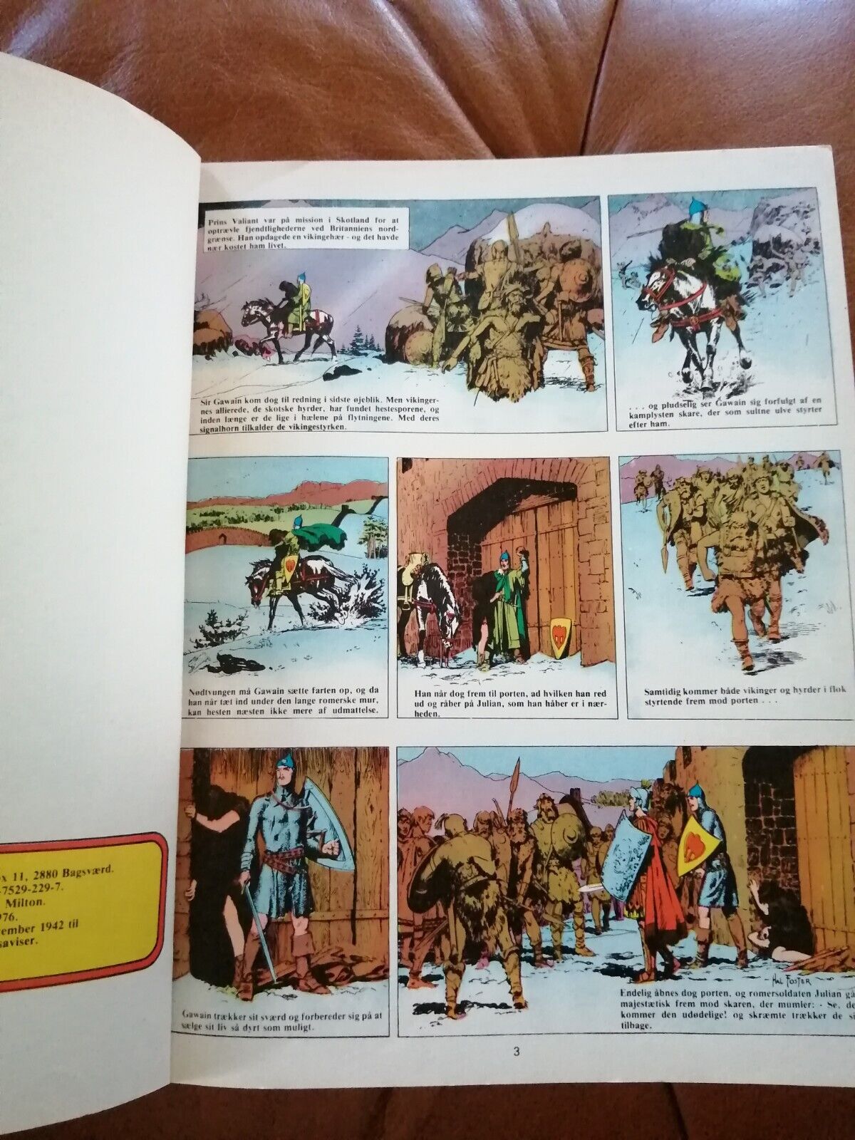 Danish comic book"Prins ValiantDen store sørejse" N0 8Harold RFoster1976