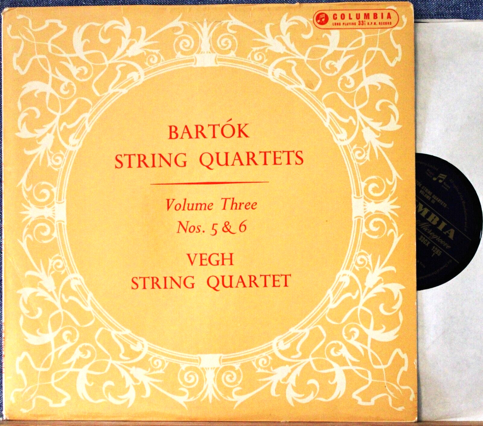 Vegh SQ Bartok (Quartets 5 + 6) Col 33CX 1285 NM