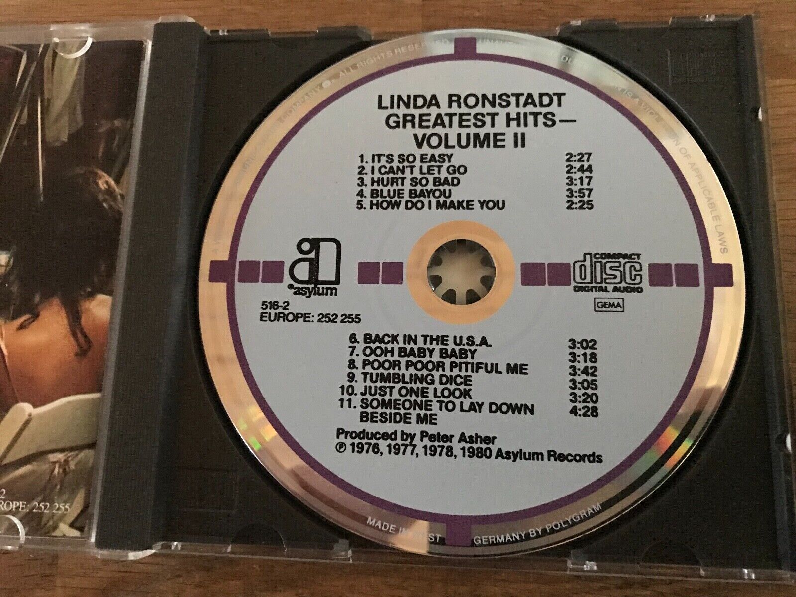 LINDA RONSTADT GREATEST HITS VOLUME II 1980 CD 11 TRACKS ASYLUM RECORDS 1 PRESS