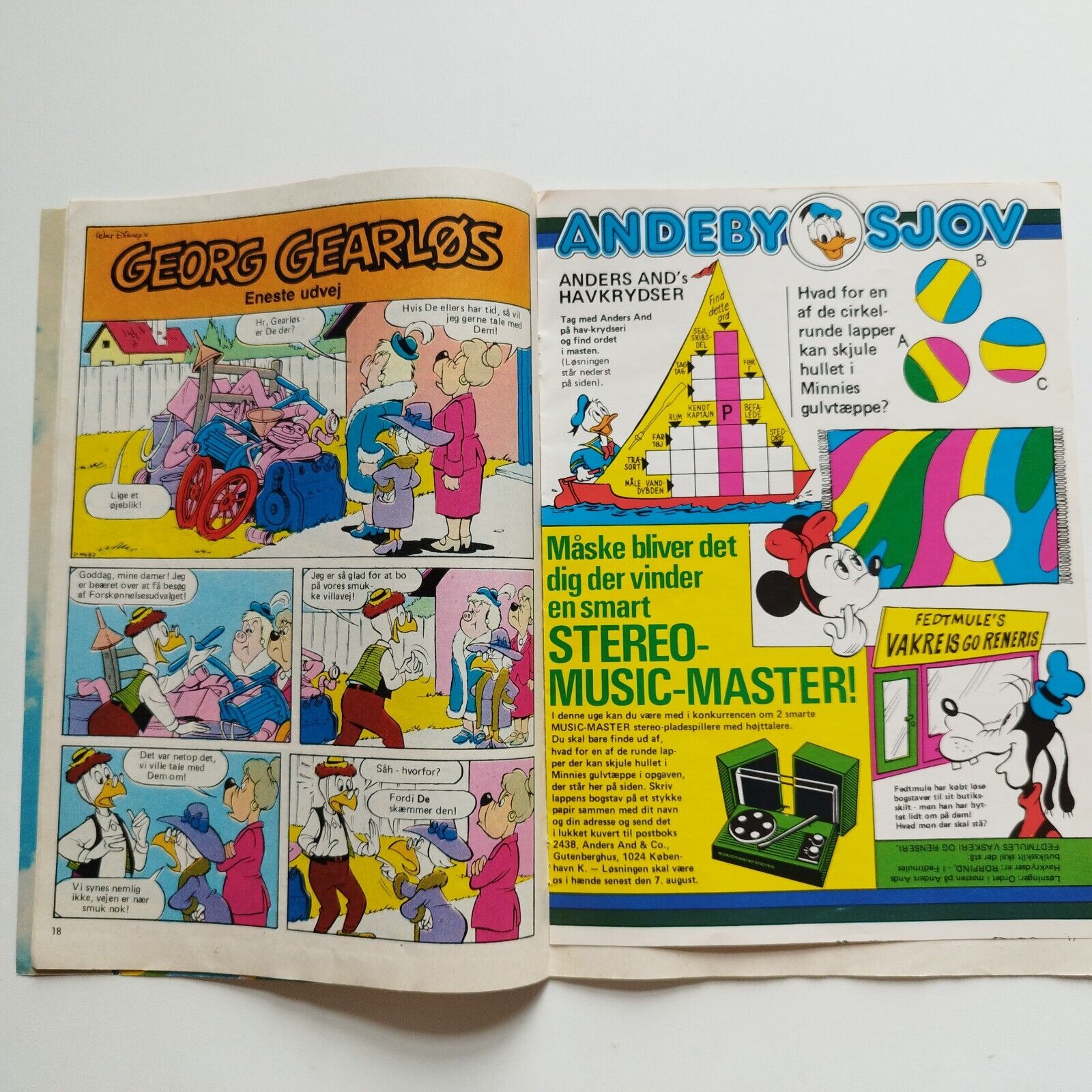 Danish comic  "Anders And  Co " no 31 1979 Donald Duck   Lego advert