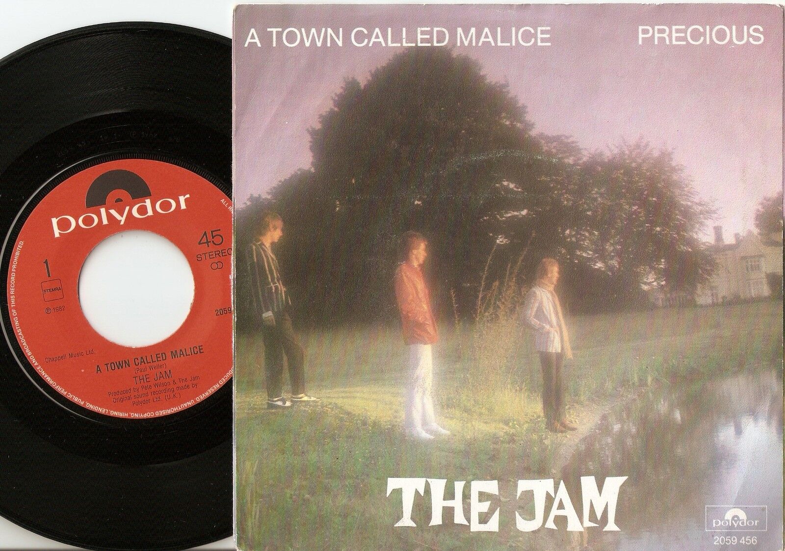 THE JAM TOWN CALLED MALICE  PRECIOUS HOLLAND 45+PS 1982 MOD REVIVAL PAUL WELLER