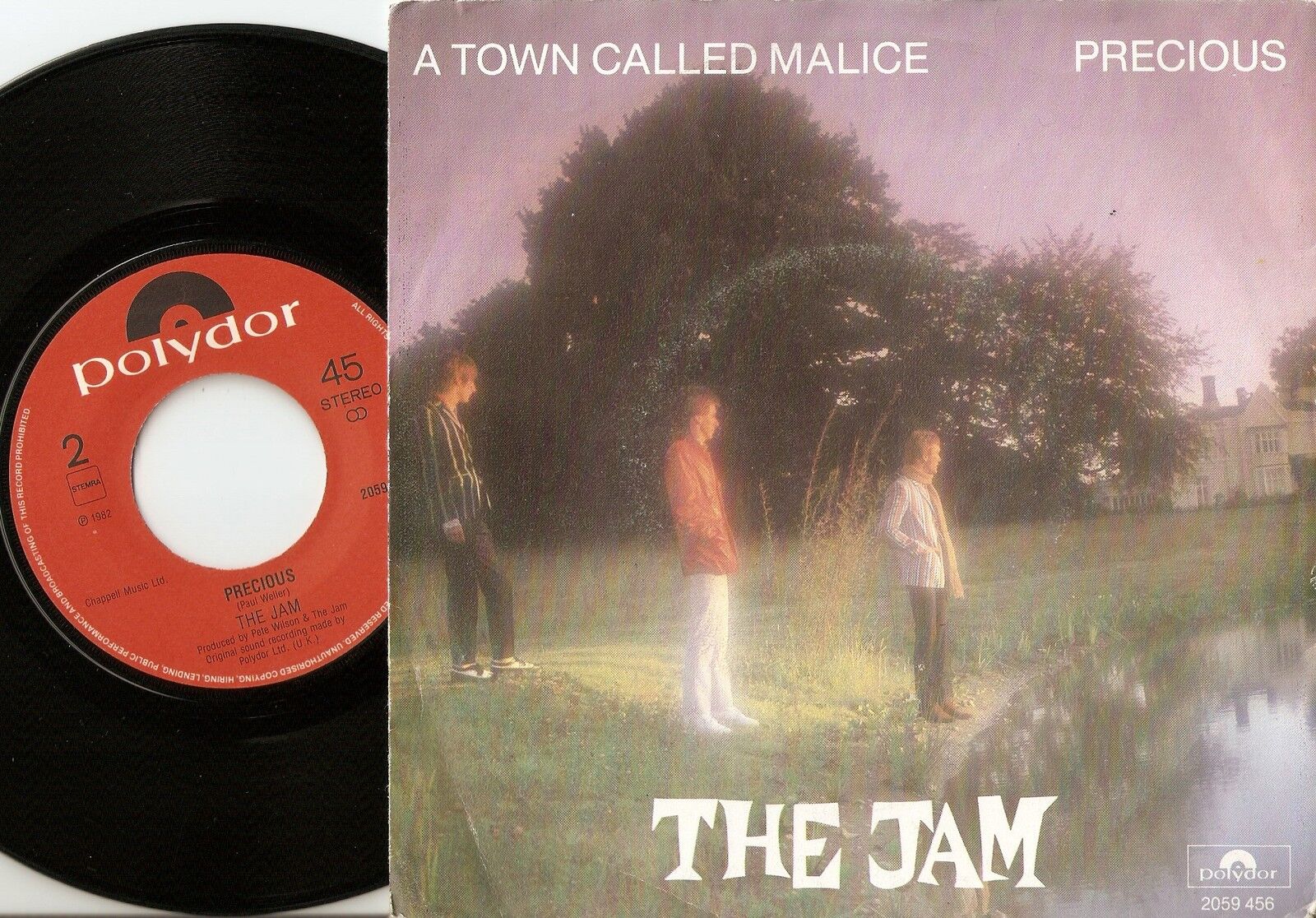 THE JAM TOWN CALLED MALICE  PRECIOUS HOLLAND 45+PS 1982 MOD REVIVAL PAUL WELLER