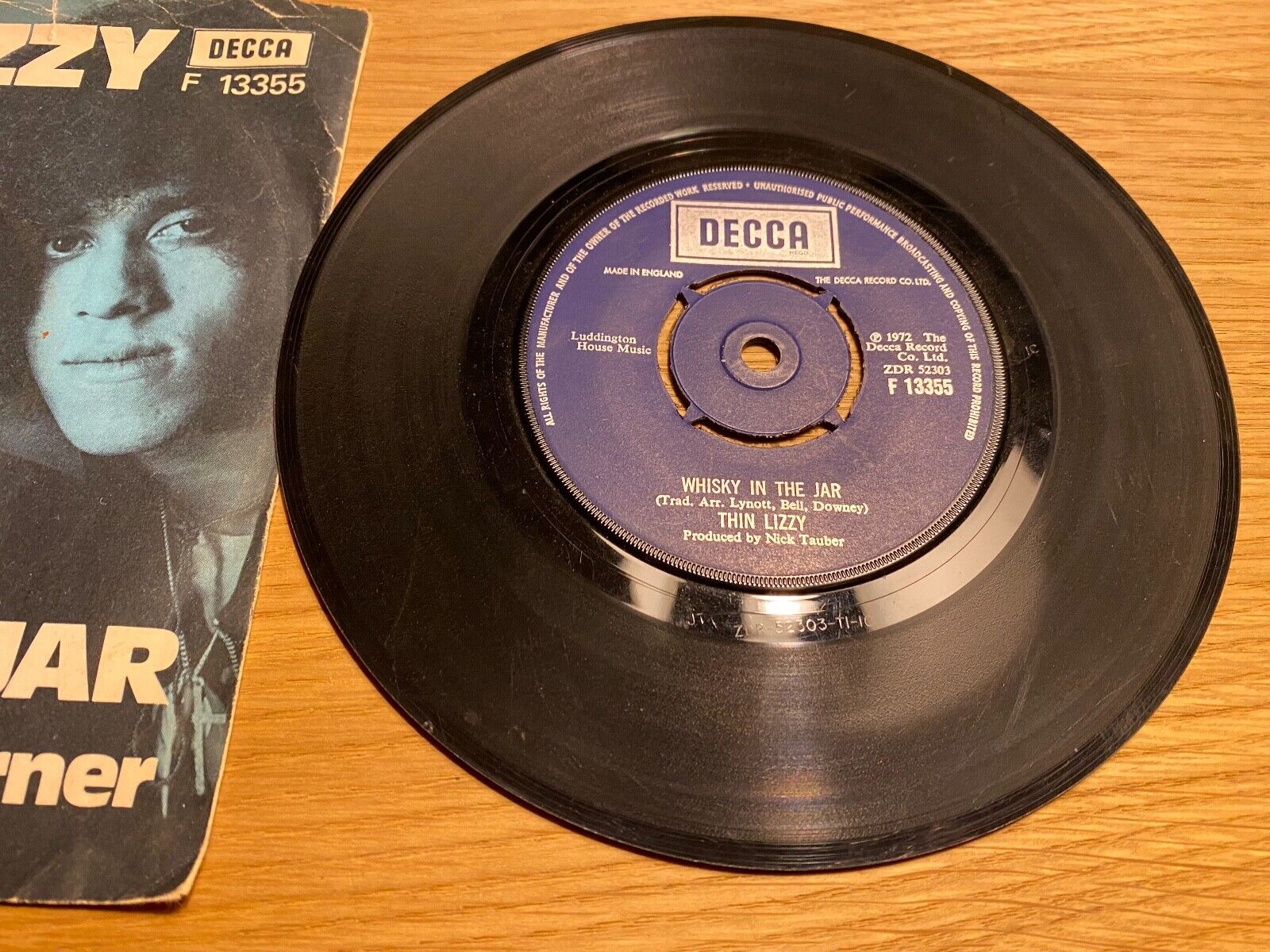 THIN LIZZY PHIL LYNOTT "WHISKY IN THE JAR / BLACK BOYS ON THE CORNER" 1972 DECCA