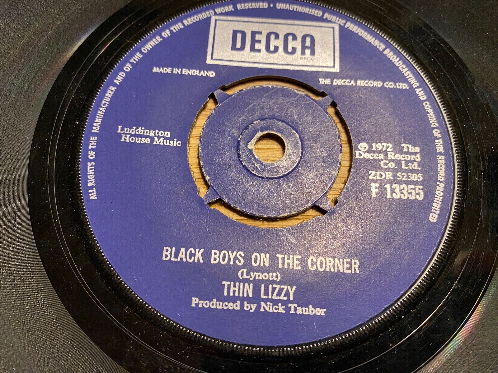 THIN LIZZY PHIL LYNOTT "WHISKY IN THE JAR / BLACK BOYS ON THE CORNER" 1972 DECCA