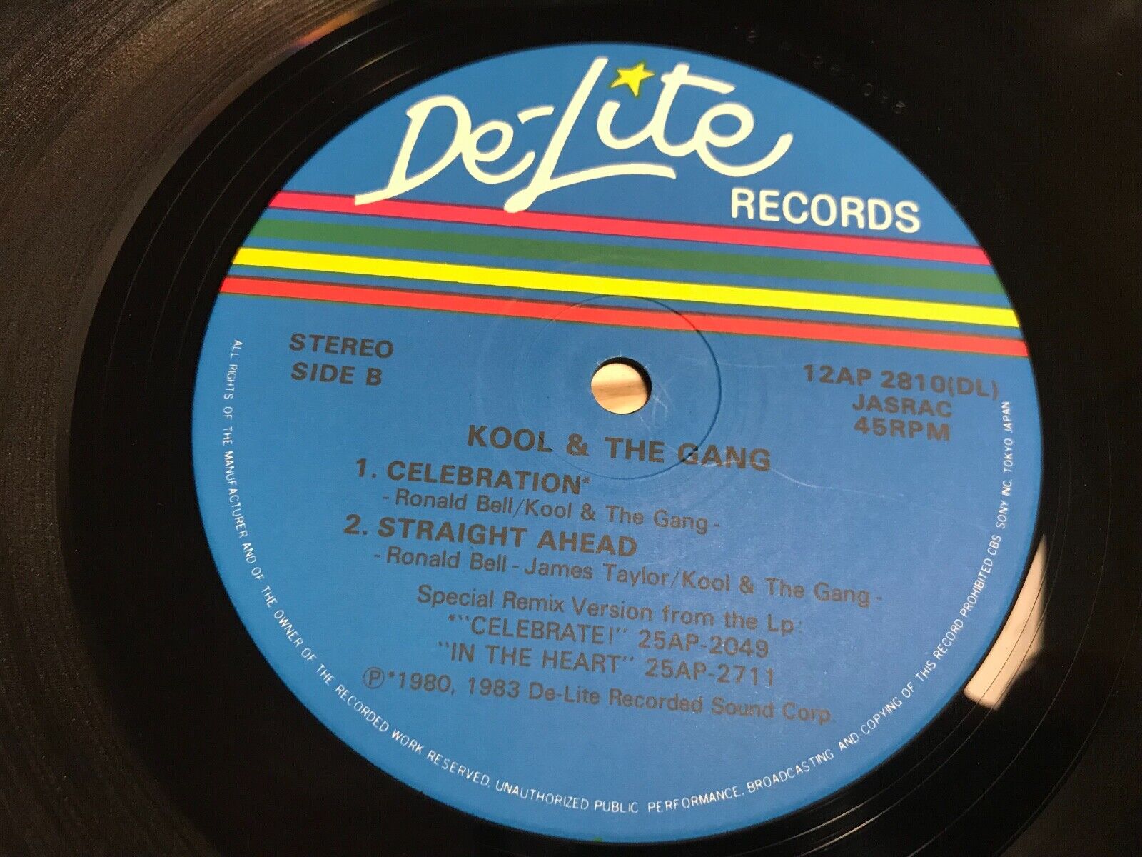 KOOL  THE GANG "TONIGHT/CELEBRATION/STRAIGHT AHEAD" DE-LITE RECORDS 1984 JAPAN*