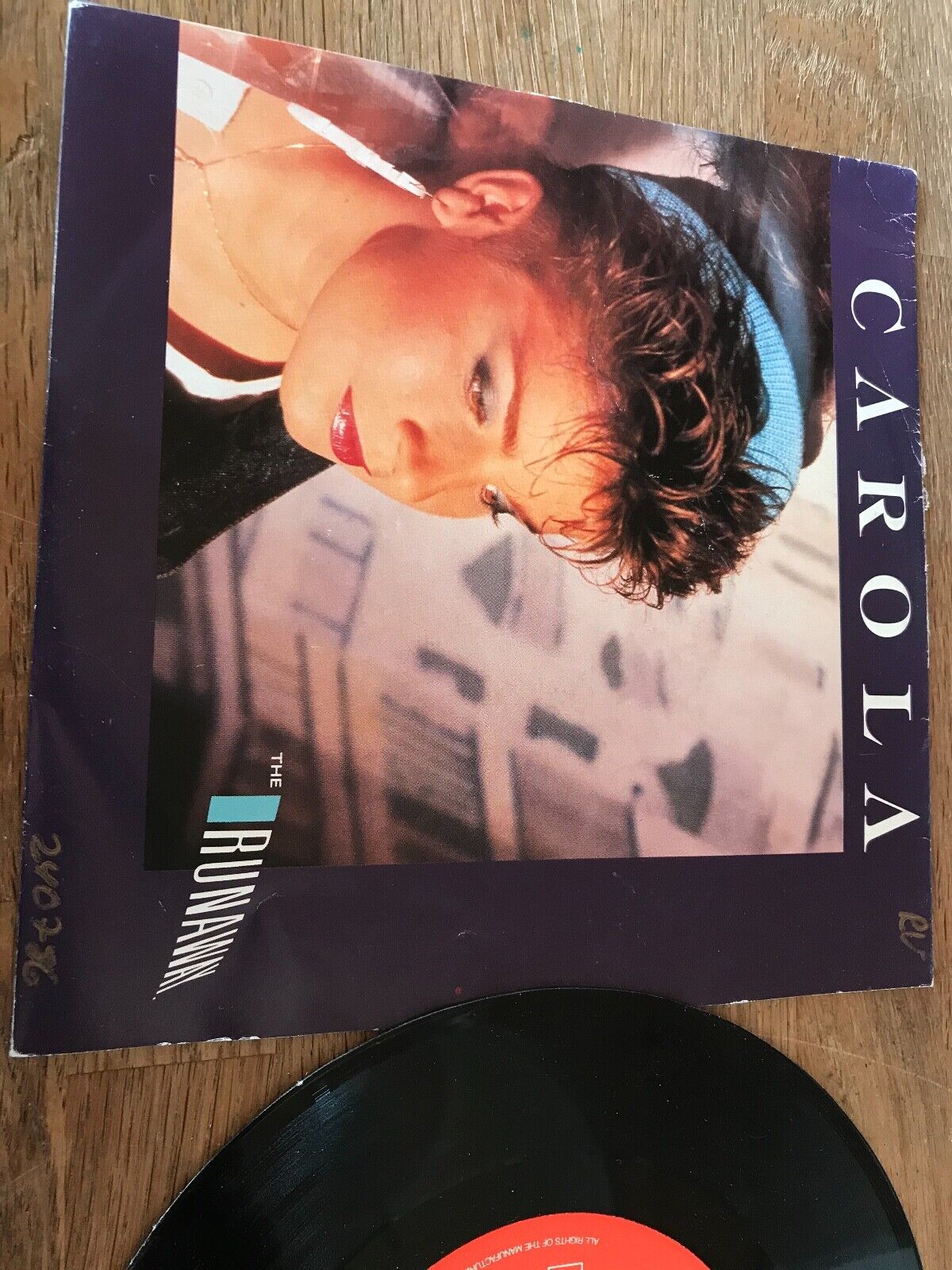 CAROLA "THE RUNAWAY" 1986 7 VINYL SINGLE BIEM / NCB SWEDISH PRESSING POLYDOR RAR