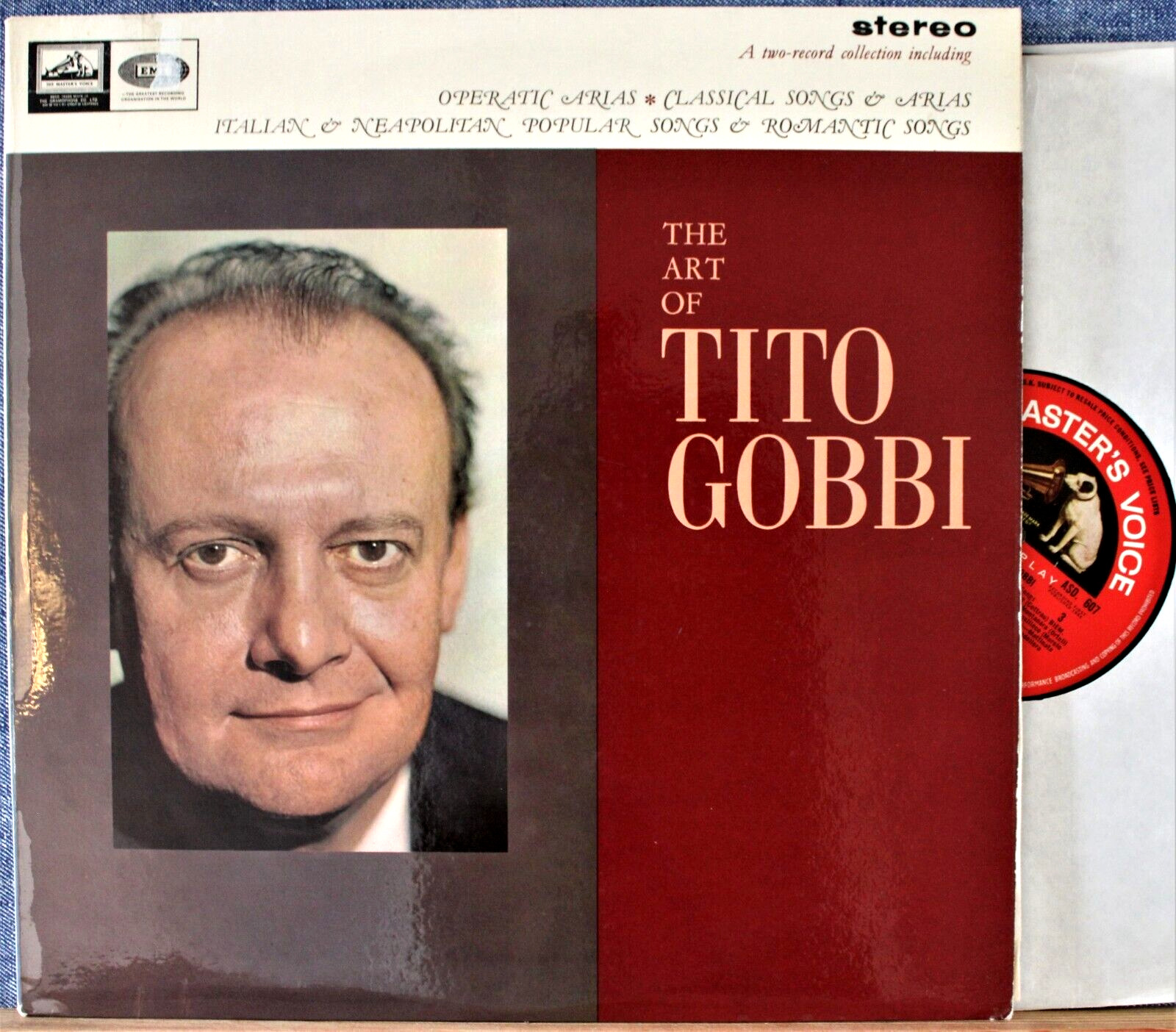 Gobbi The Art of Tito Gobbi HMV ASD 606-7 (2) semi-circle NM