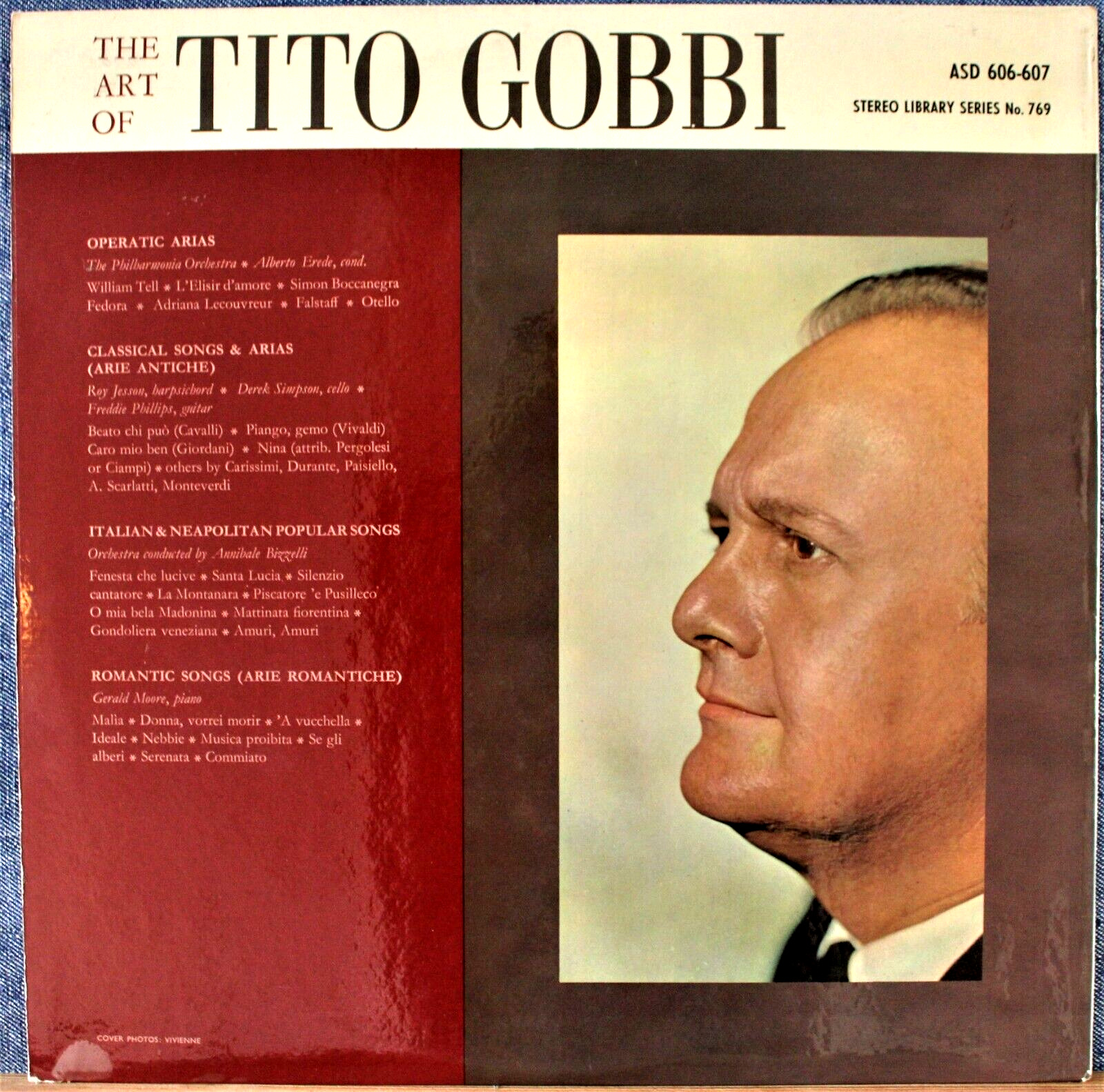 Gobbi The Art of Tito Gobbi HMV ASD 606-7 (2) semi-circle NM