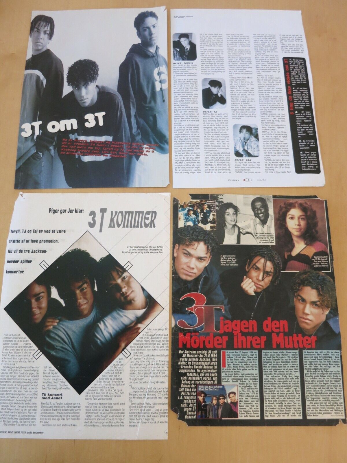 3T - Taj Taryll TJ Jackson Great Clippings Pictures Articles HUGE collection G92