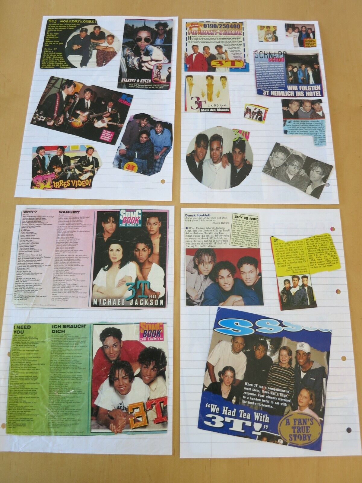 3T - Taj Taryll TJ Jackson Great Clippings Pictures Articles HUGE collection G92