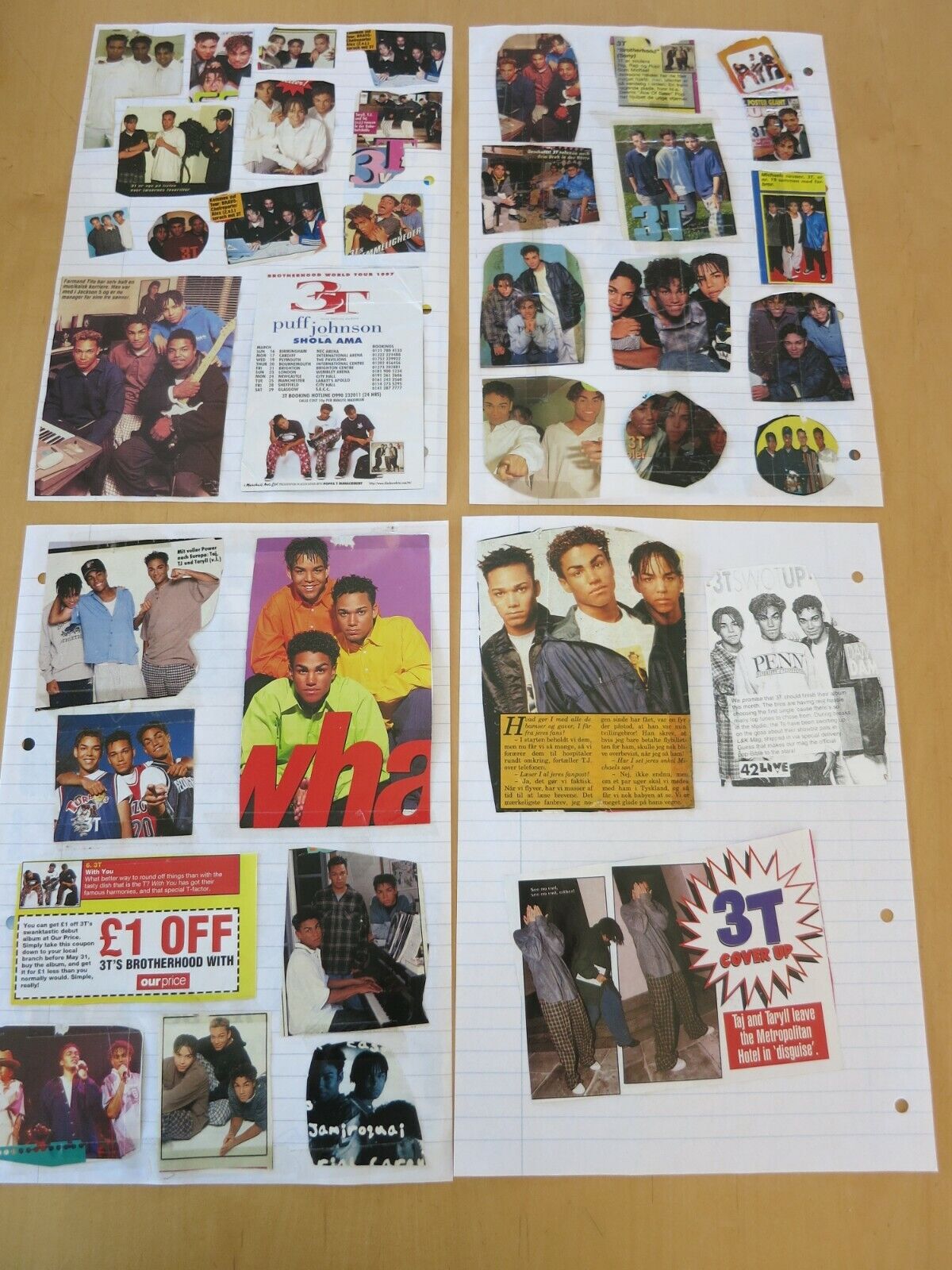 3T - Taj Taryll TJ Jackson Great Clippings Pictures Articles HUGE collection G92