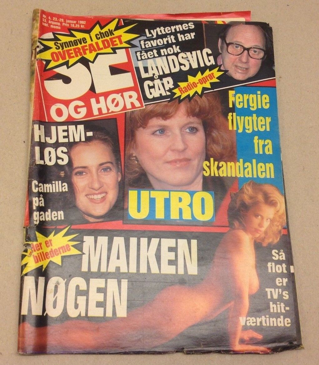 Fergie Sarah Ferguson Divorce Rumors Vintage Danish Magazine 1992 "Se og Hoer"