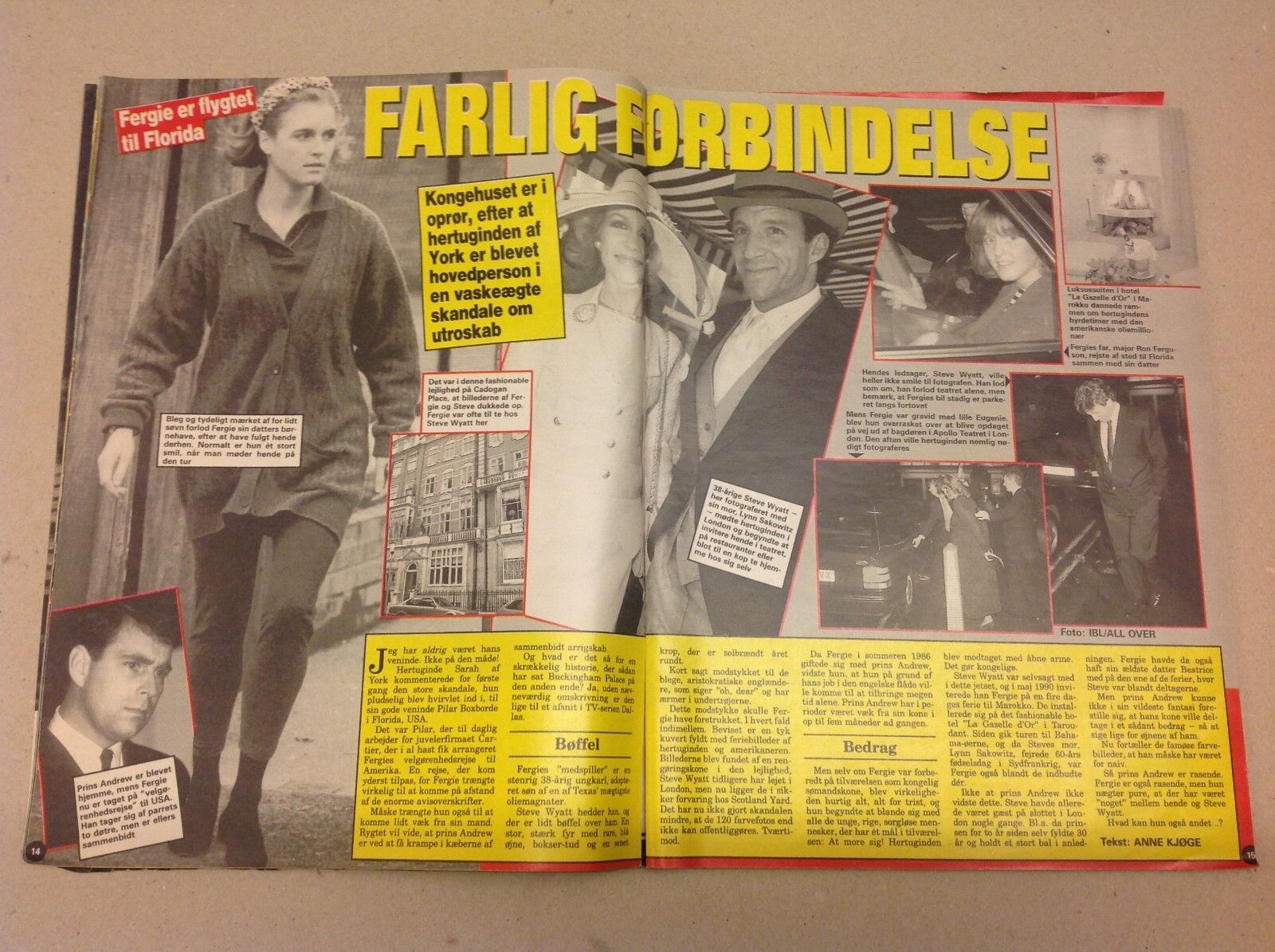 Fergie Sarah Ferguson Divorce Rumors Vintage Danish Magazine 1992 "Se og Hoer"