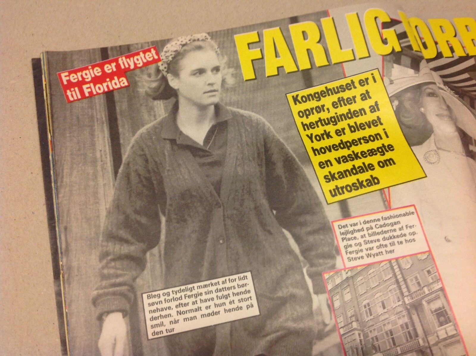 Fergie Sarah Ferguson Divorce Rumors Vintage Danish Magazine 1992 "Se og Hoer"