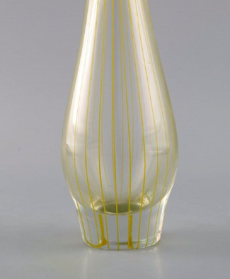 Bengt Orup (1916-1996) for Johansfors Vase in clear mouth-blown art glass