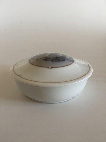 Royal Copenhagen Art Nouveau Lidded Bowl with Berry and Butterfly Motif No