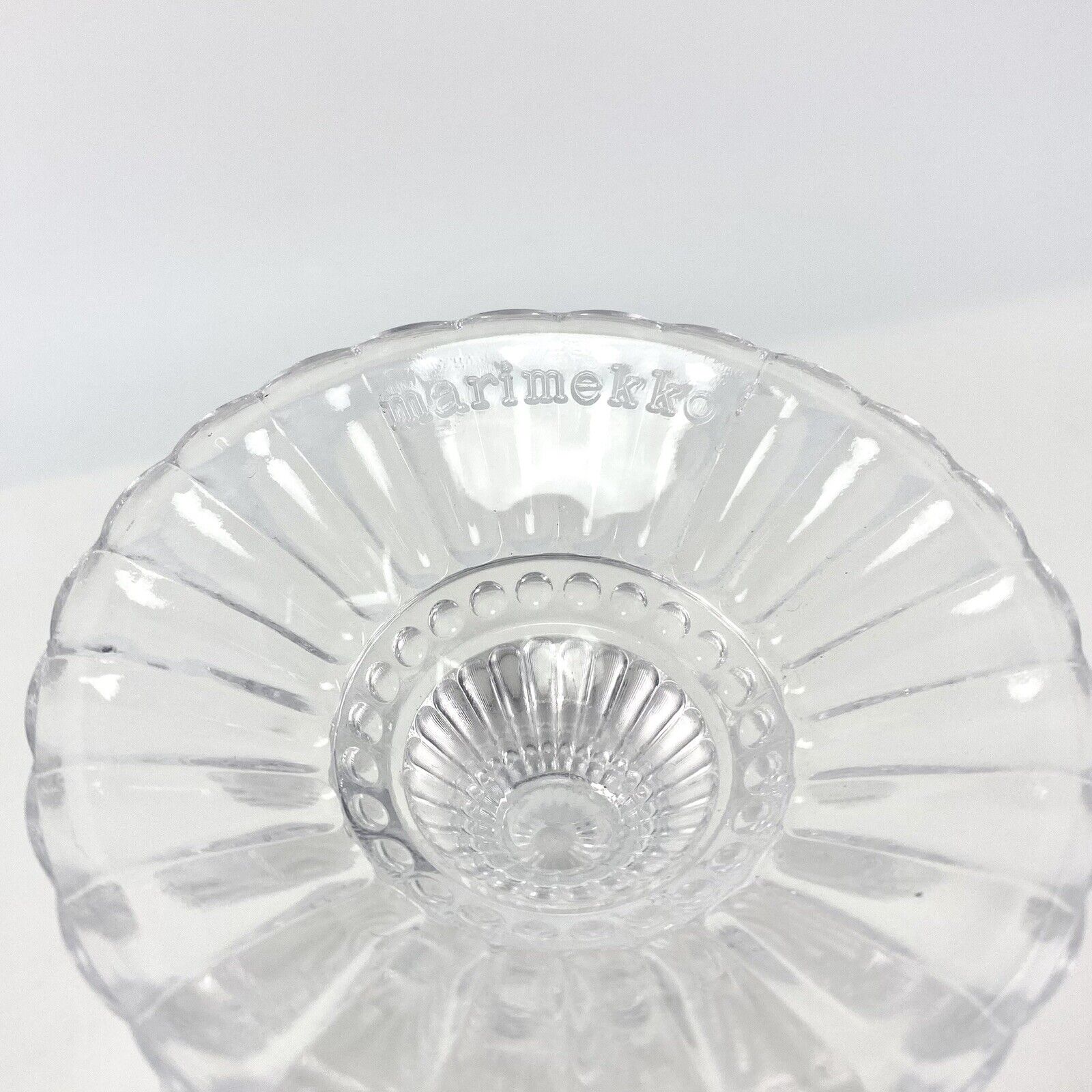 Finnish MCM Design Iittala Marimekko Mariskooli Serving Snack Bowl Votive Clear