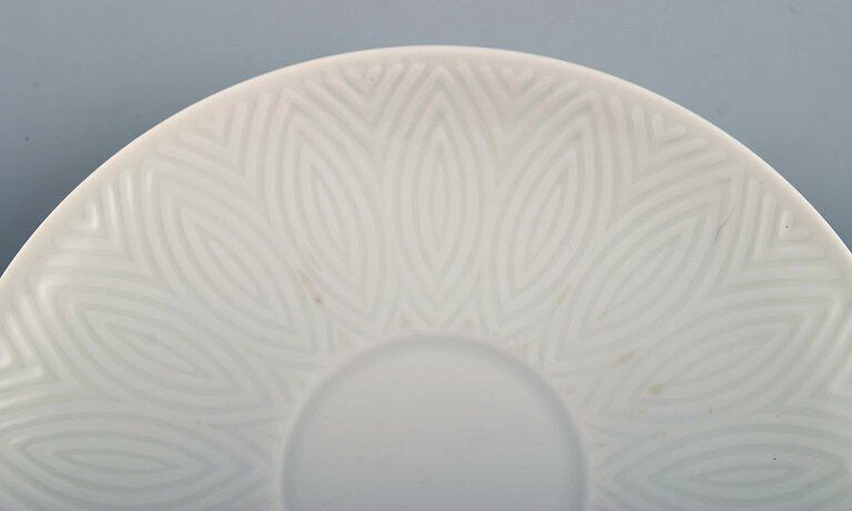 Royal Copenhagen Salto Service White Six bouillon cups with saucers 1960s