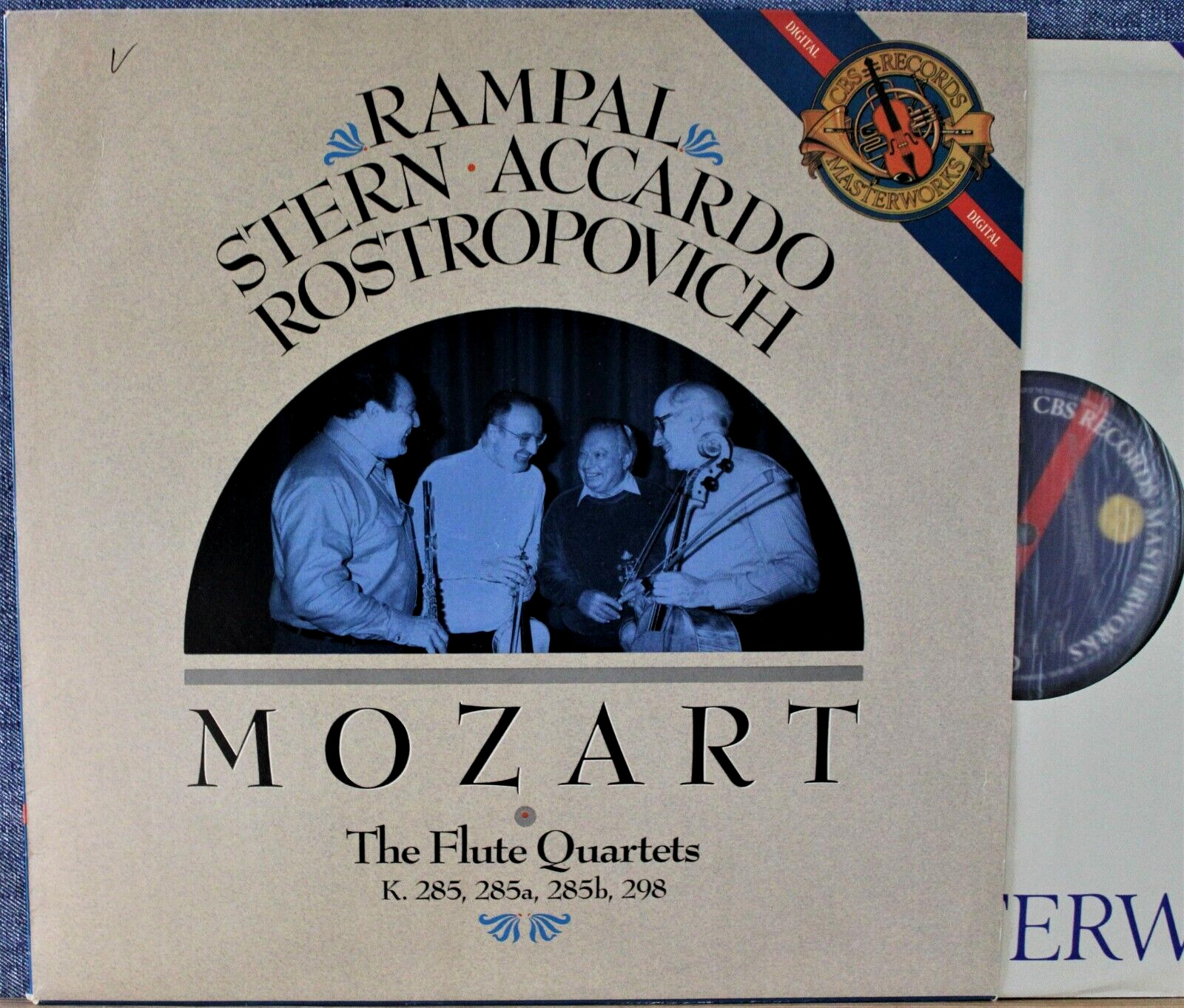 Rampal; Stern; Accardo; Rostropovich Mozart (Flute quartets) CBS M 42320 dig NM