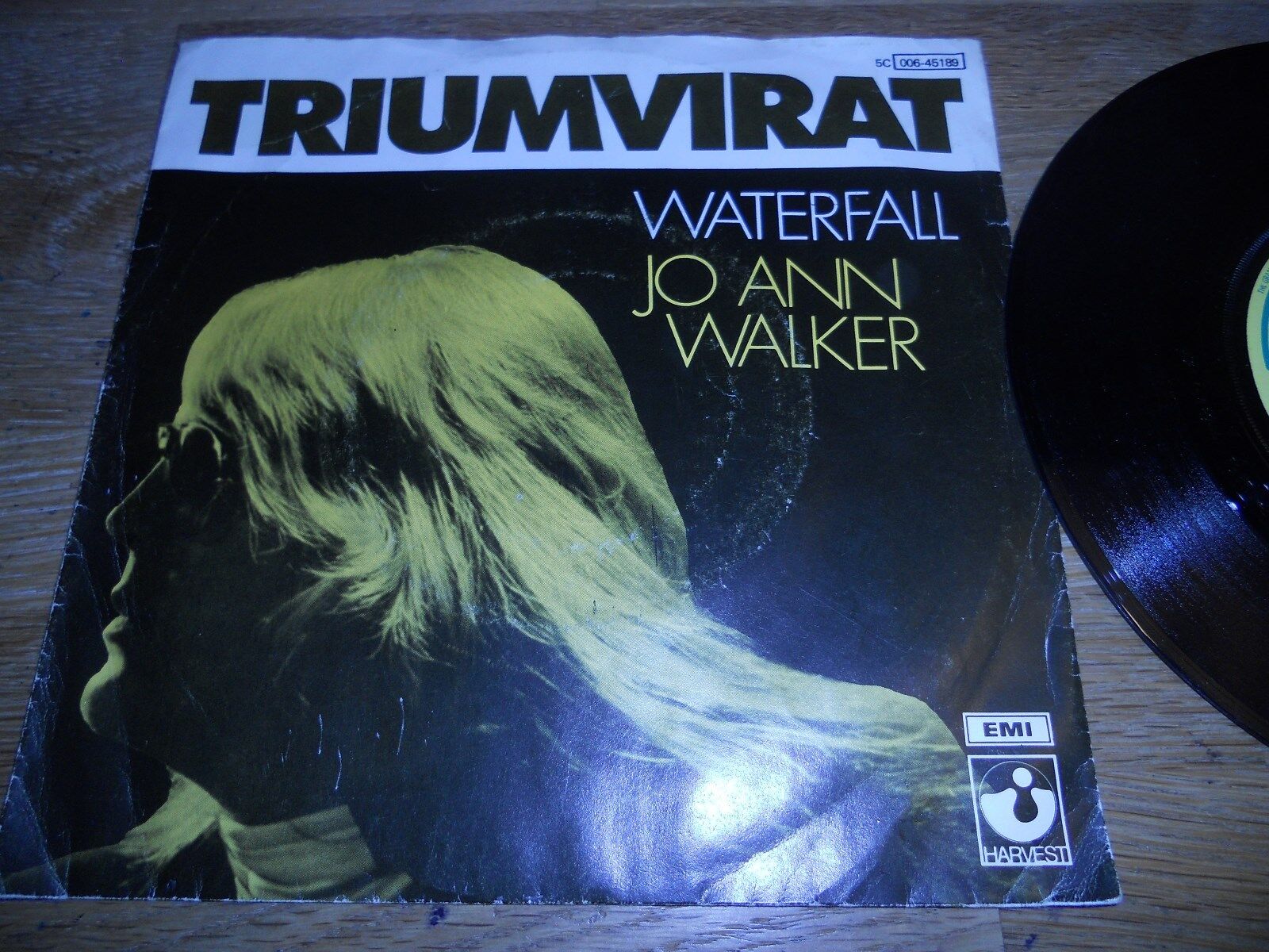 TRIUMVIRAT "WATERFALL / JO ANN WALKER" DUTCH 1978  HARVEST RECORDS SINGLE RARE**