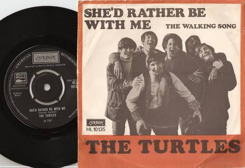 THE TURTLES SHE`D RATHER BE WITH ME  SONG DANISH PS+45 1967 MOD FREAKBEAT PSYCH