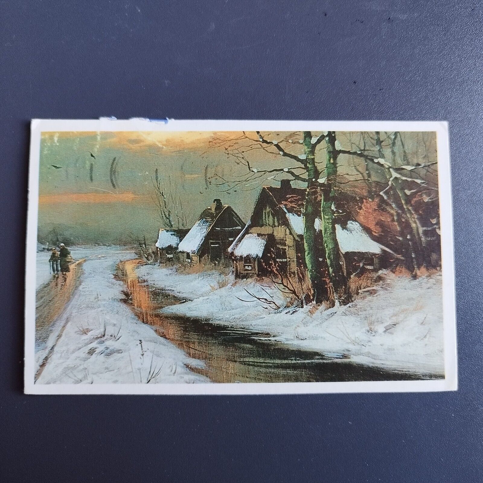 Vintage and collectible Danish Christmas card Posted 1976  - no 175  x