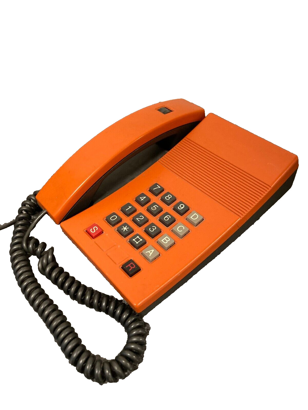 Kirk Comet DK80 Digitel 2000 Danish Design Orange 1980s Desk Landline Phone