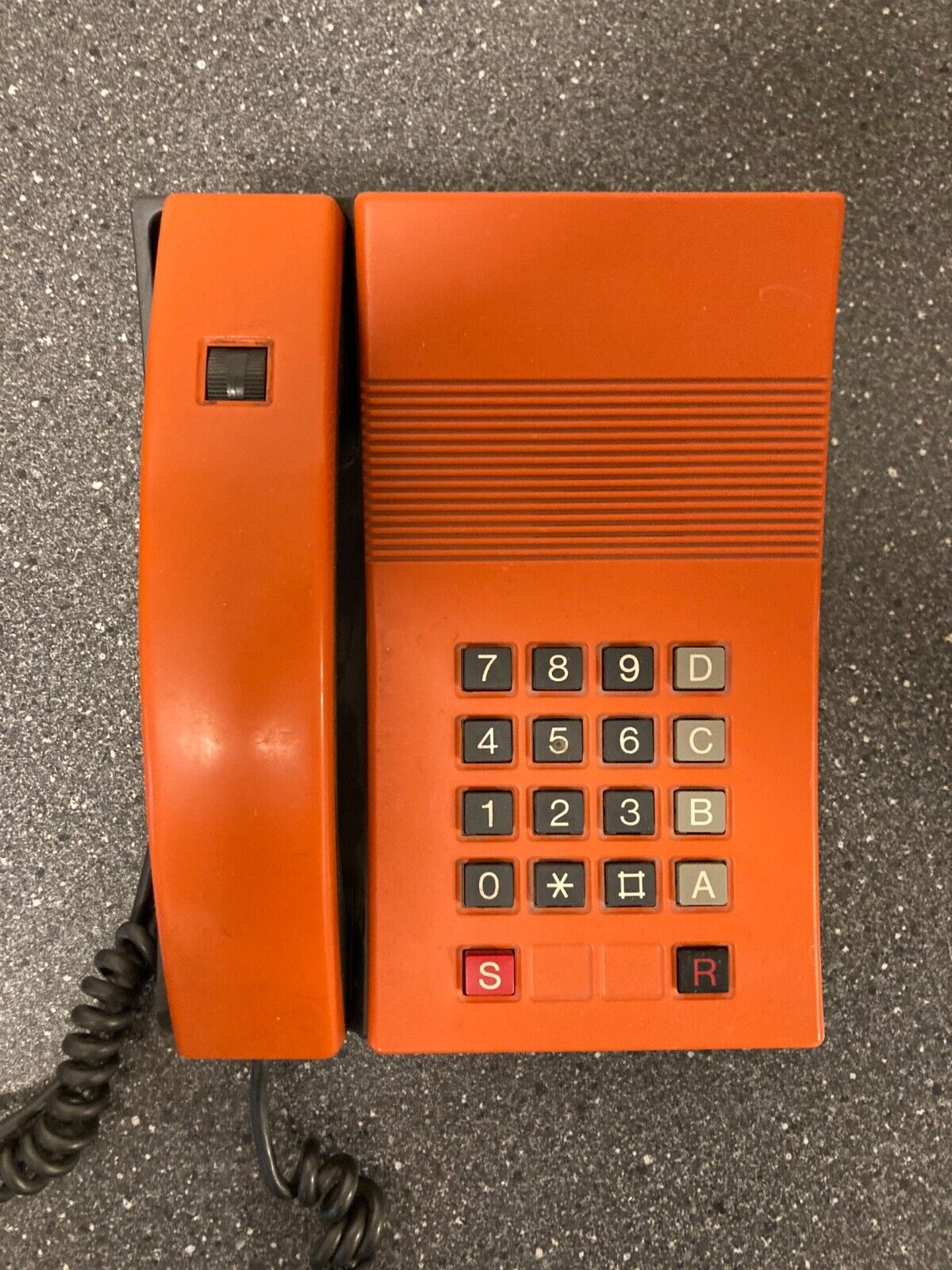 Kirk Comet DK80 Digitel 2000 Danish Design Orange 1980s Desk Landline Phone