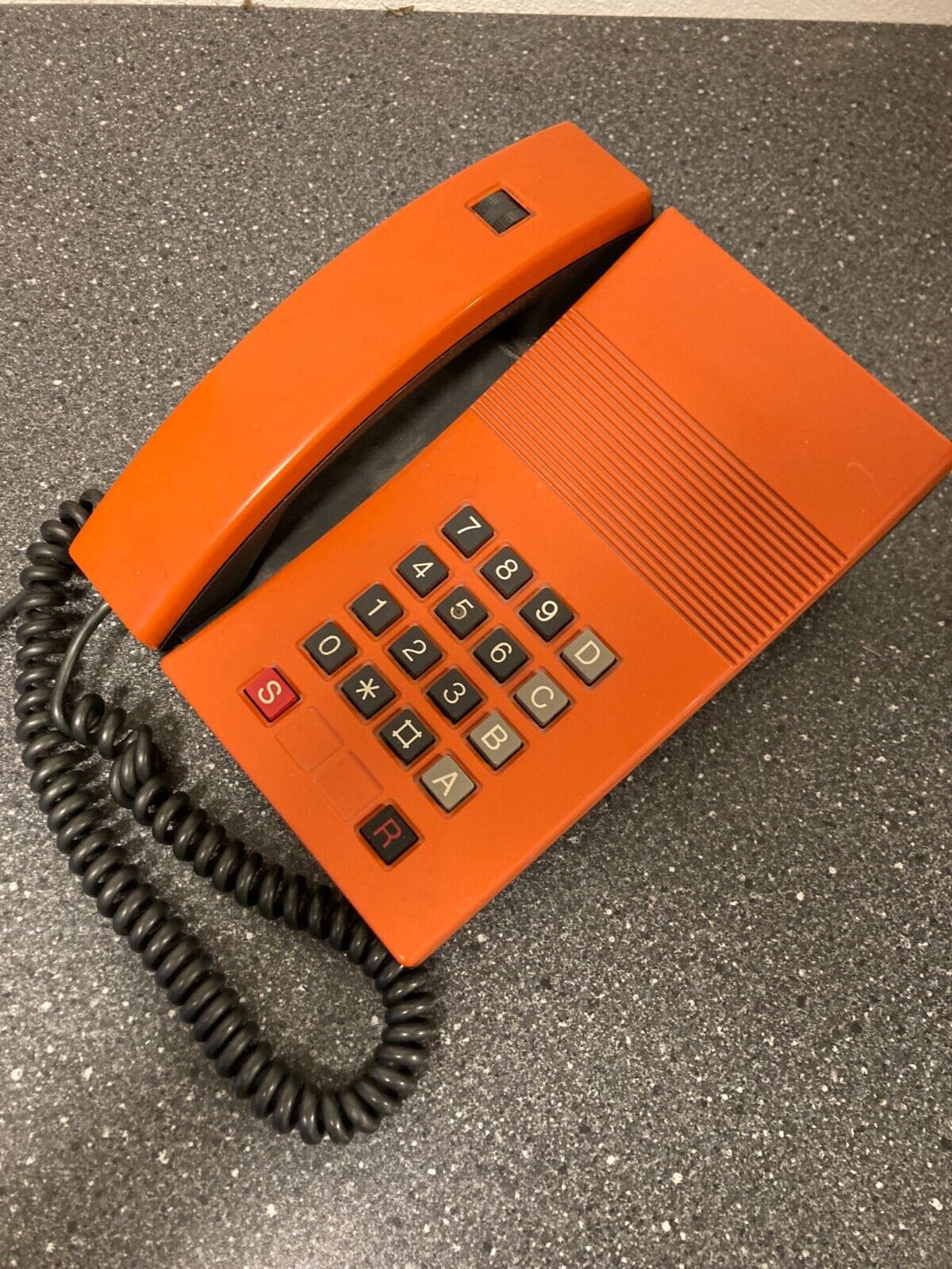 Kirk Comet DK80 Digitel 2000 Danish Design Orange 1980s Desk Landline Phone