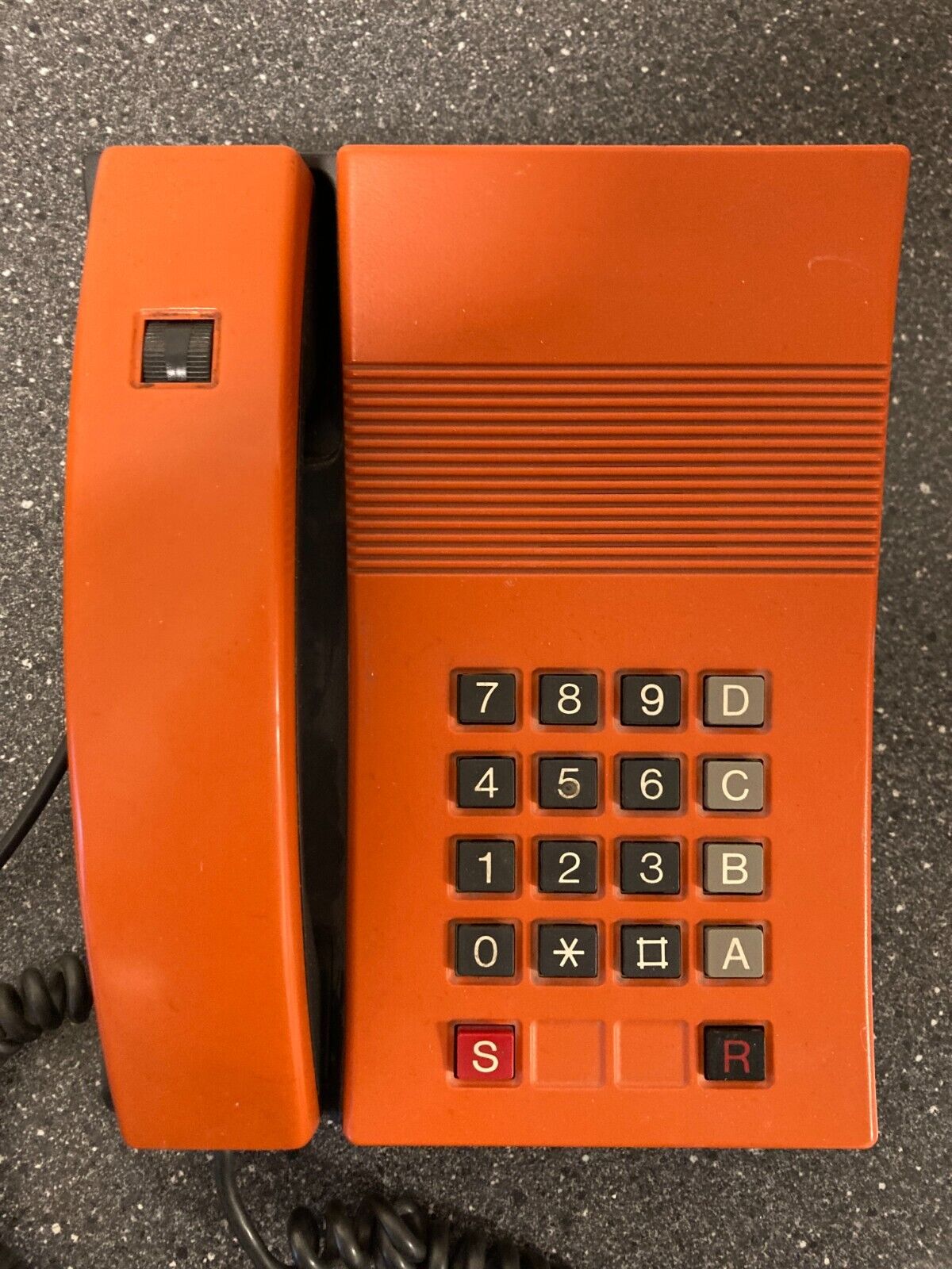 Kirk Comet DK80 Digitel 2000 Danish Design Orange 1980s Desk Landline Phone