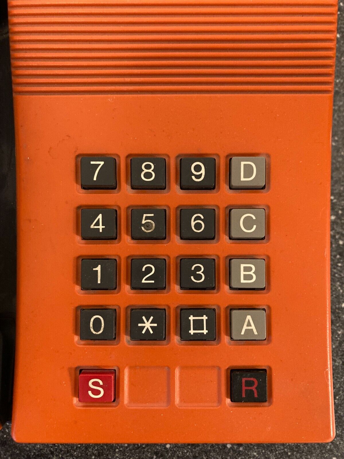 Kirk Comet DK80 Digitel 2000 Danish Design Orange 1980s Desk Landline Phone