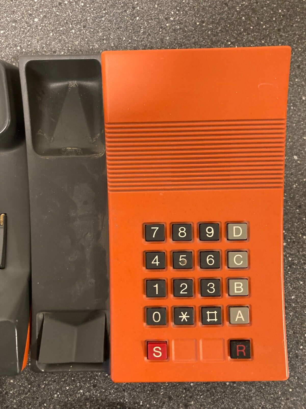 Kirk Comet DK80 Digitel 2000 Danish Design Orange 1980s Desk Landline Phone